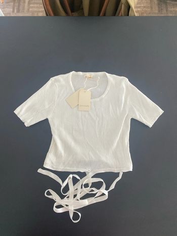 Tee-shirt Crop top blanc
