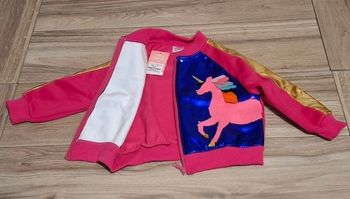 Veste mentaux fille enfant Licorne rose bleu doré