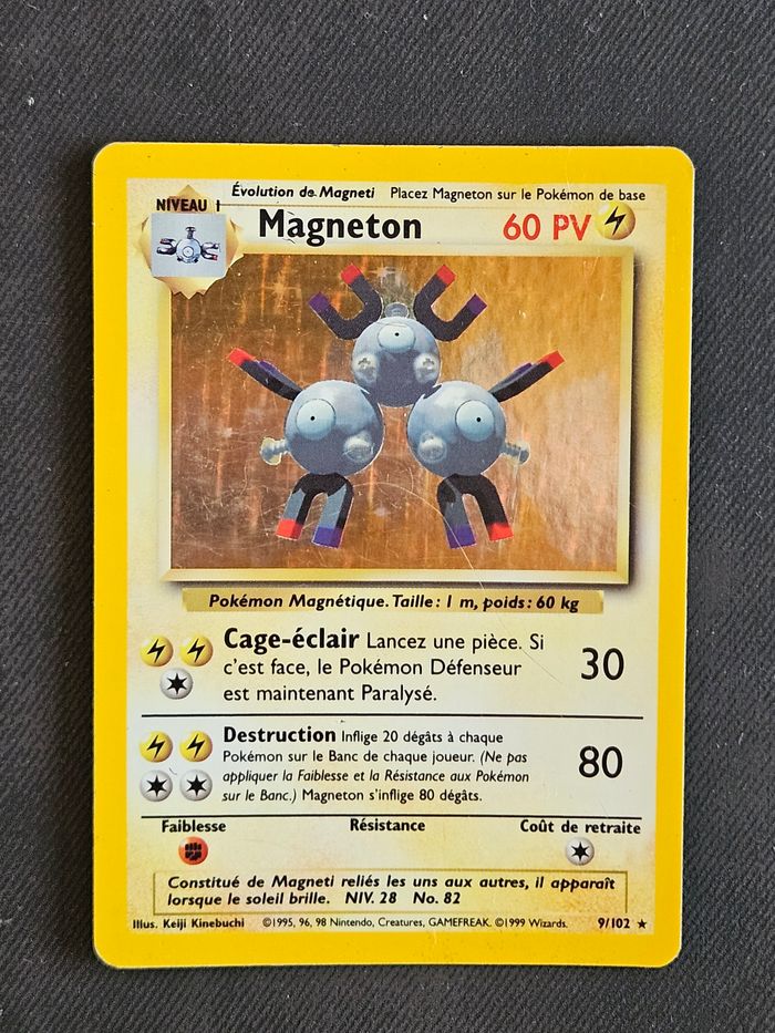 Carte Pokemon Magneton Holo Set de base 9/102 - photo numéro 1