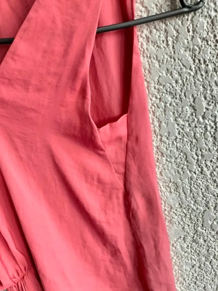 Robe rose élastique à la taille txs Zara - photo numéro 8