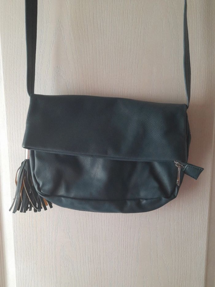 Sac à main bleu pétrole