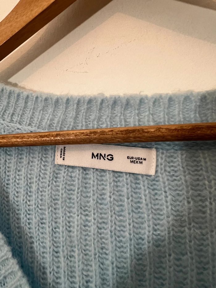 Pull Mango bleu ciel - photo numéro 4