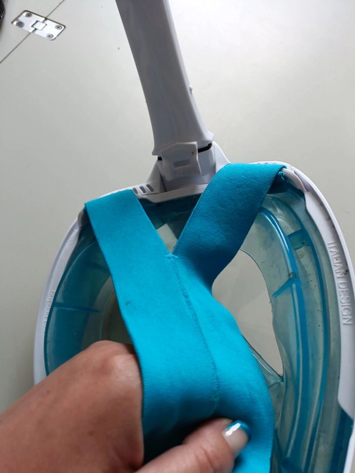 Masque avec tuba seac taille L XL bleu et blanc - photo numéro 5