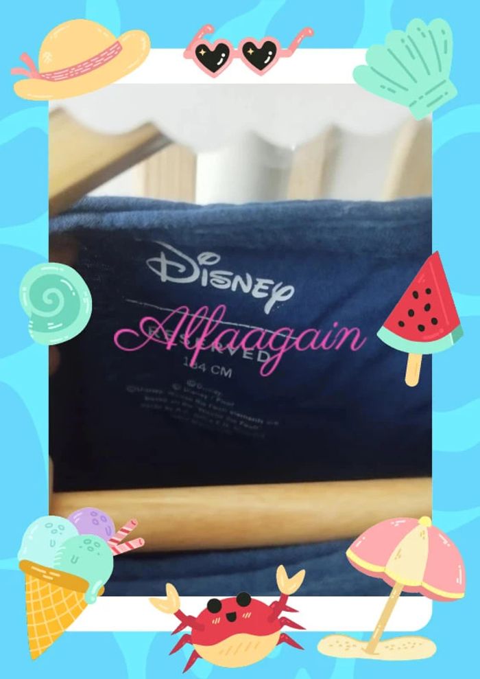 T-shirt bleu Pocahontas réservés Disney 8ans - photo numéro 4