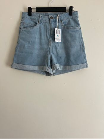 Short jeans bleu taille haute Up2fashion
