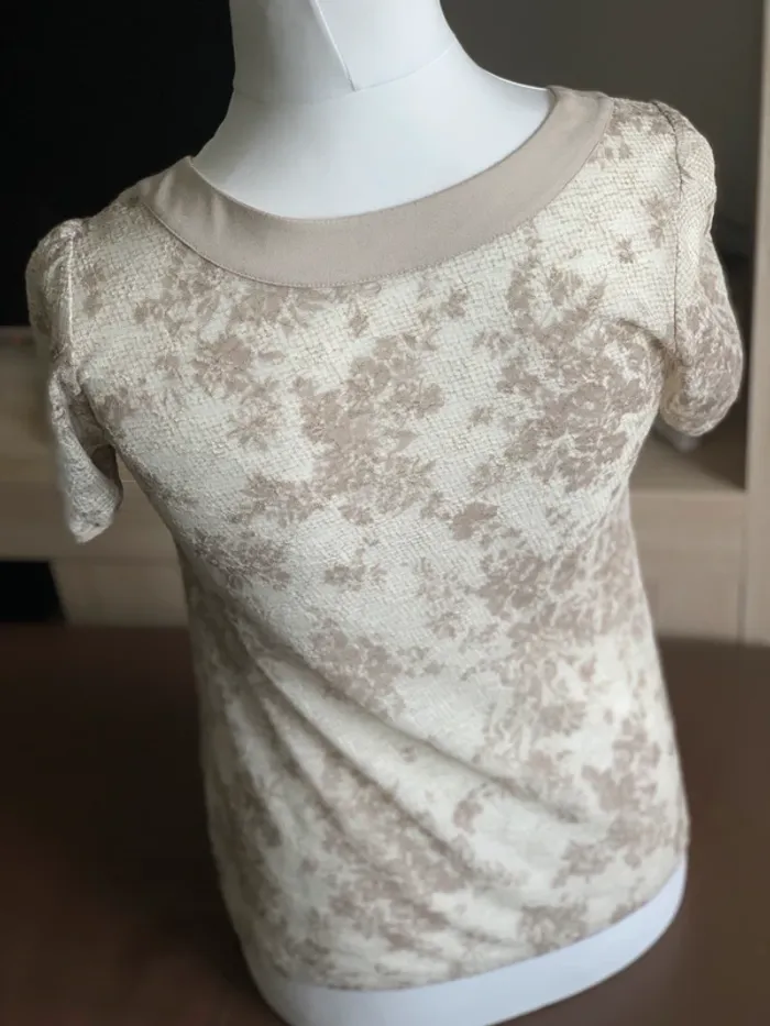 blouse MC beige crème - photo numéro 6