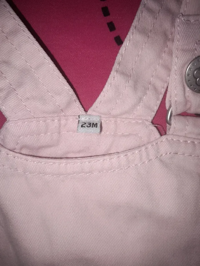 Robe en jean de couleur rose taille 23 mois - photo numéro 2