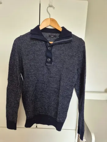 Pull Celio man homme Taille S bleu marine manches longues