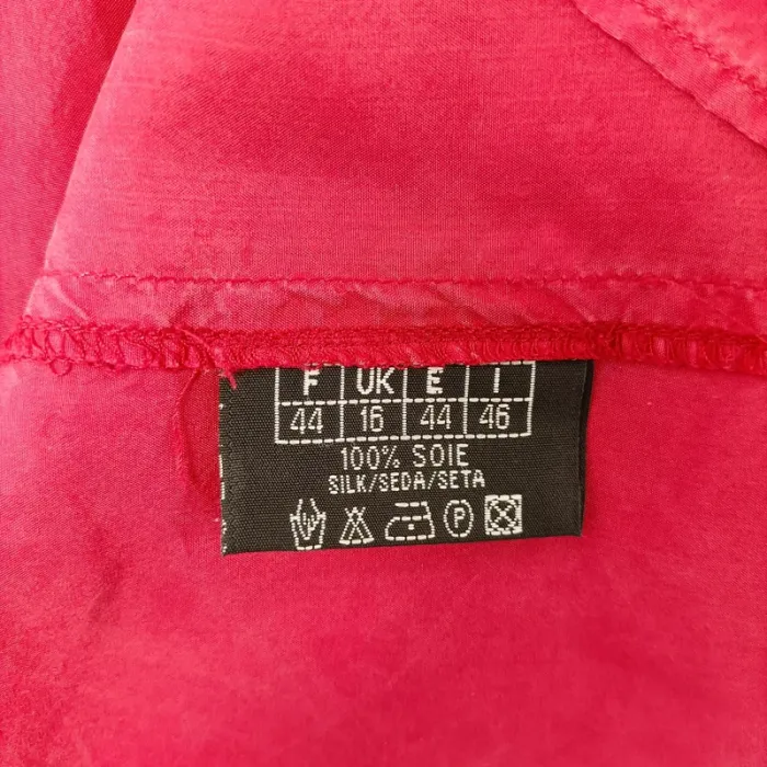 Chemise oversize en soie fuchsia à manches courtes – In Extenso – taille 42/44 A1316 - photo numéro 8