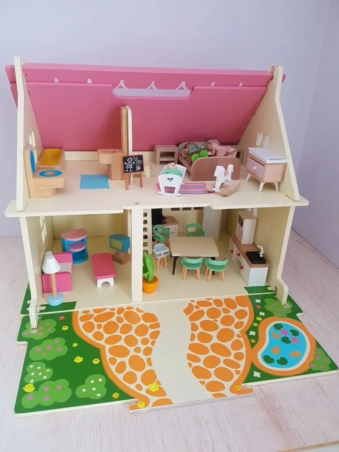 Mobilier et maison de poupée Blossom cottage en bois - photo numéro 4