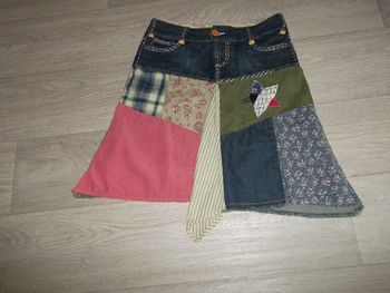 Jupe PEPE JEANS patchwork multicolore taille M NEUVE