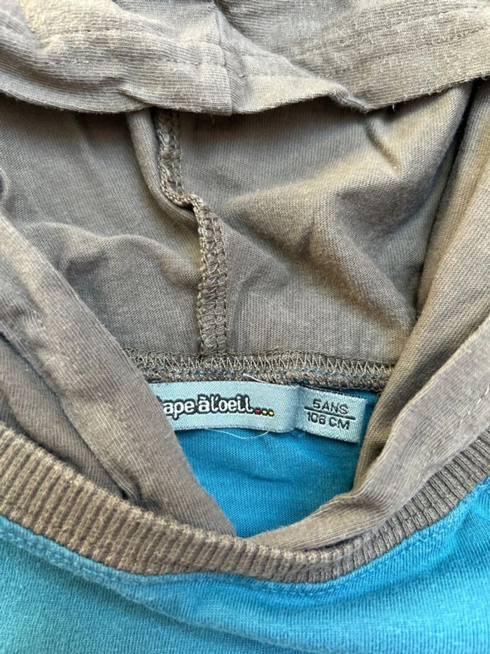 T-shirt manches longues capuche - photo numéro 4