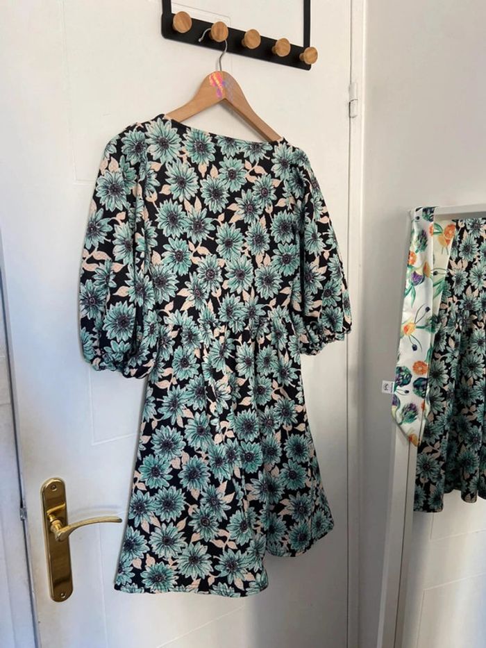Robe cache-coeur à fleurs Asos Taille S - photo numéro 2