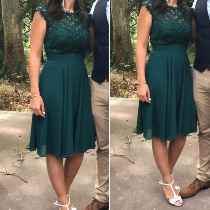 Robe de cérémonie vert sapin - photo numéro 11