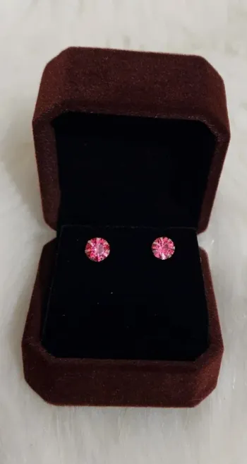 💎Boucles d’oreilles Zirconium Rose Claires💎