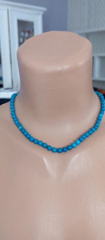 Collier perles turquoise vintage