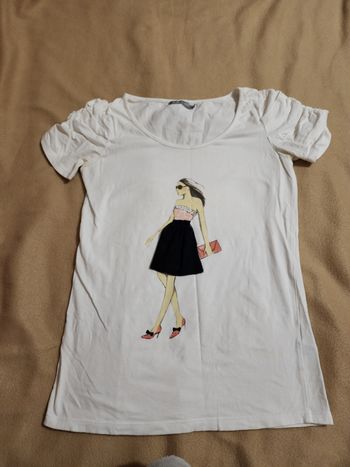 Tee-shirt à épaules froncées