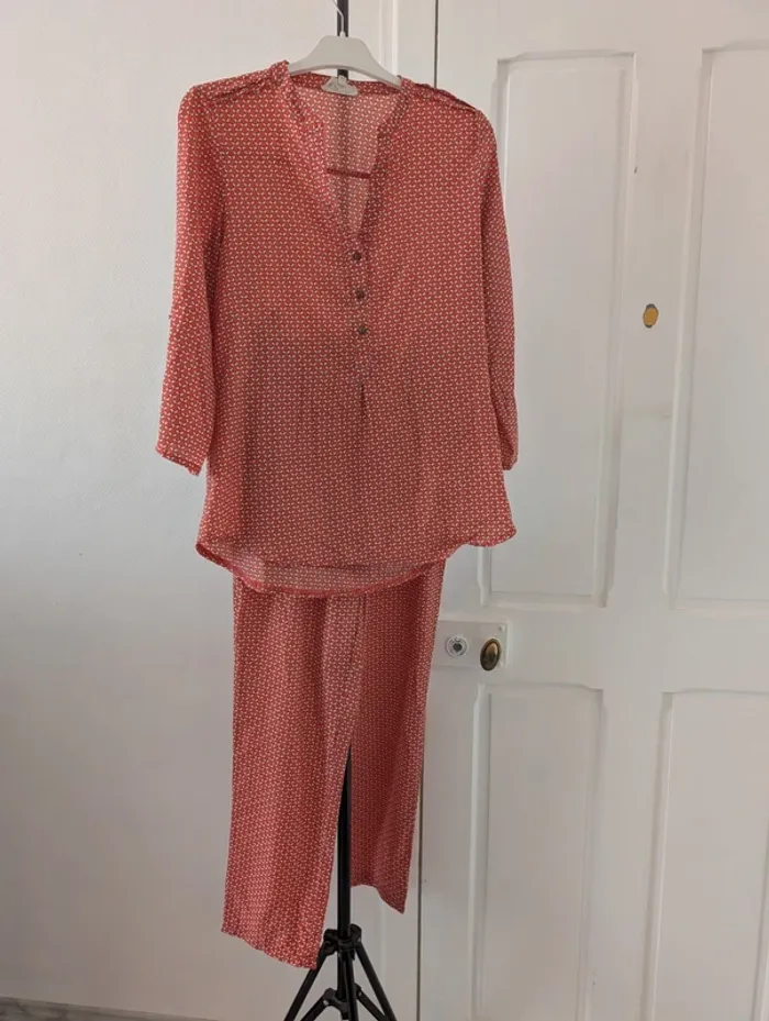Ensemble blouse avec pantalon T.S/M. - photo numéro 2