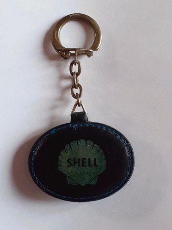 Porte-clef shell cuir fiacre