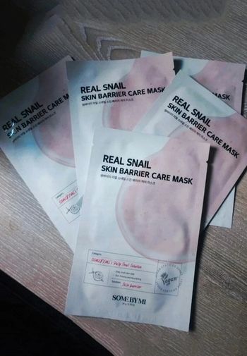 Somebymi real snail skin barrier care mask