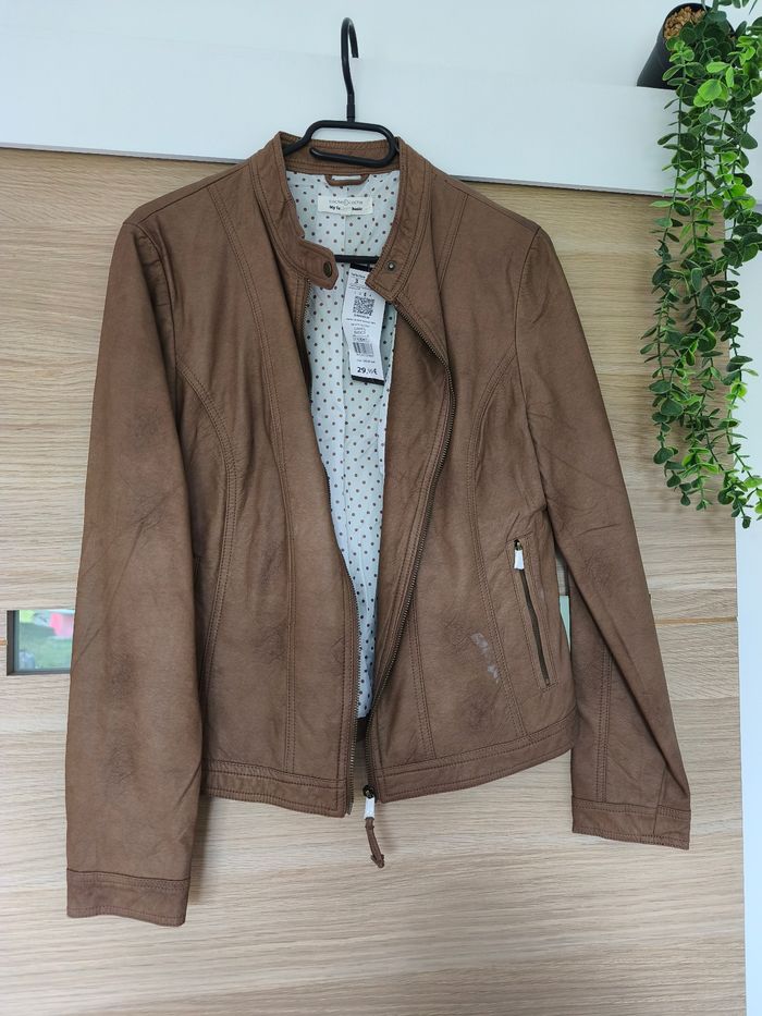 Veste similicuir marron