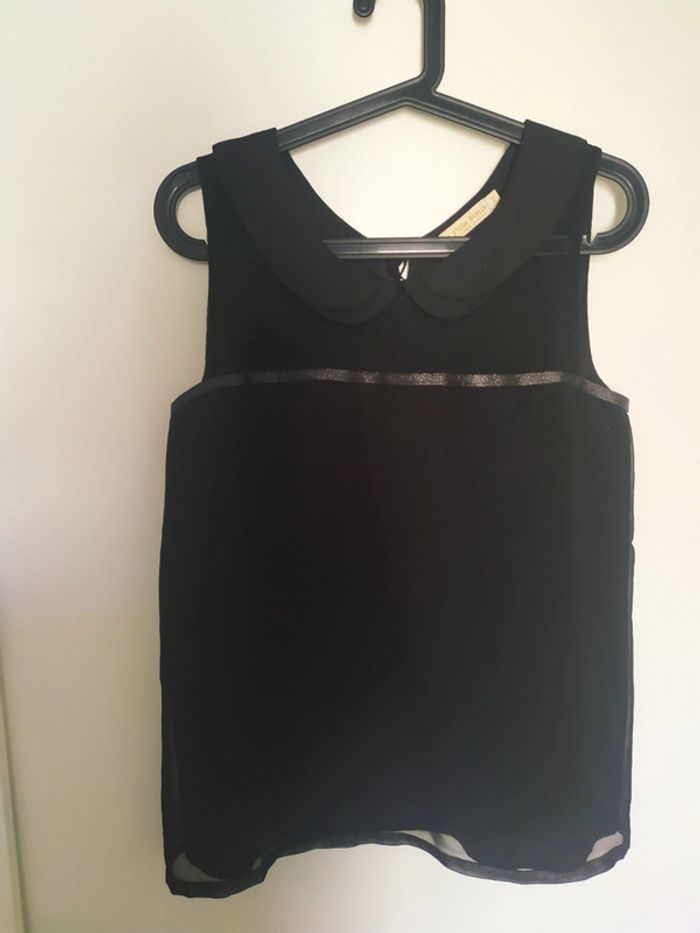 Blouse col Claudine noir Taille 2 (M) La p'tite étoile En très bon état - photo numéro 2
