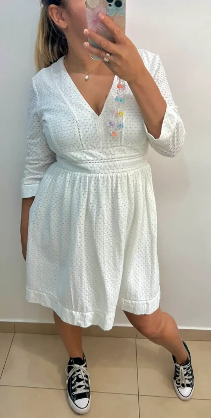 Robe Chic Blanche Ikks - photo numéro 3