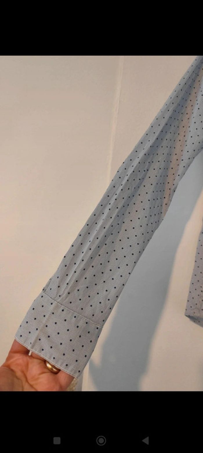 Chemise blanche et bleue clair taille 34 H&M - photo numéro 5