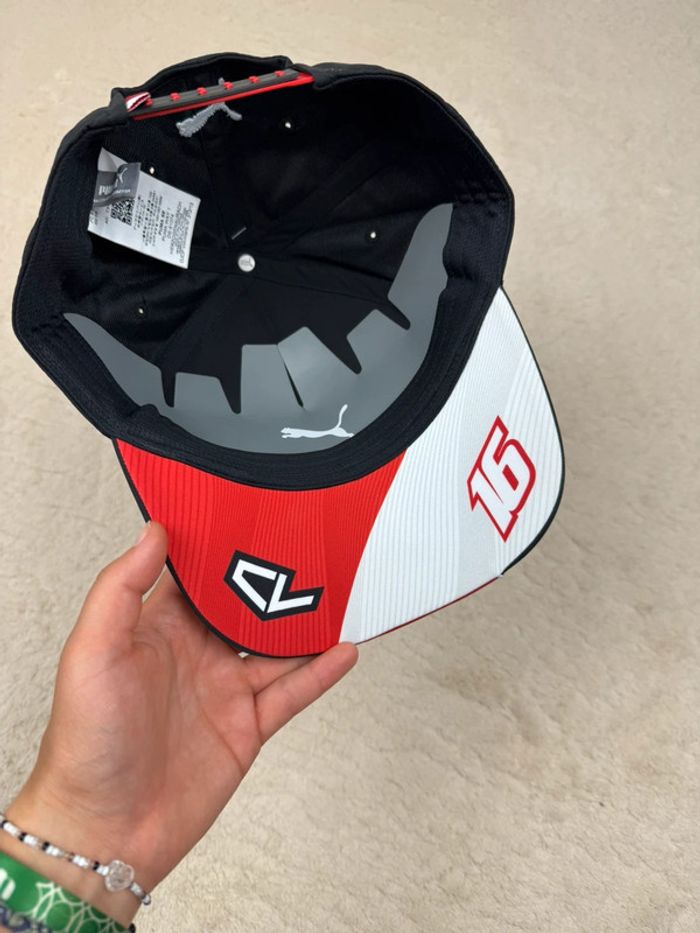 Casquette Ferrari Puma F1 16 Charles Leclerc Rouge et Noir Neuve - photo numéro 7