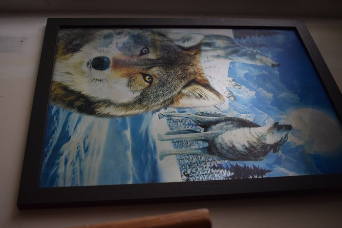 beau cadre holographique loup - photo numéro 2