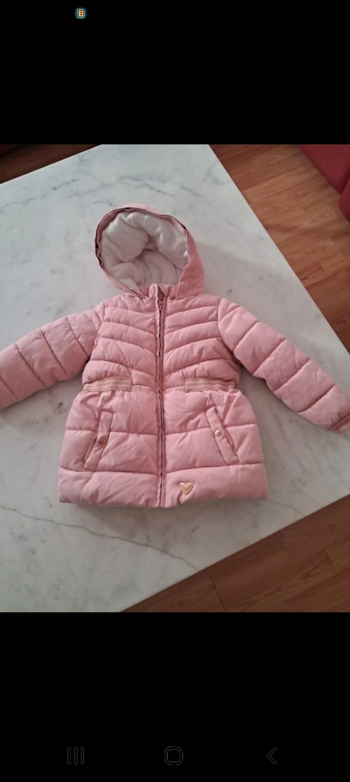 Doudoune manteau rose Sergent Major 2 ans