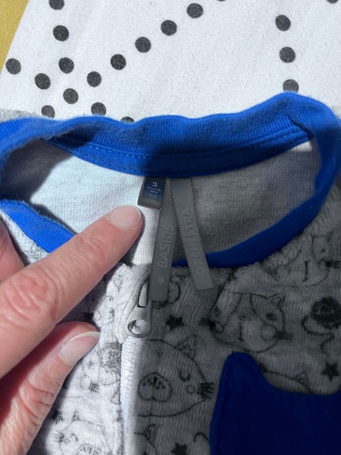 Pyjama gris chat orchestra 3mois - photo numéro 2