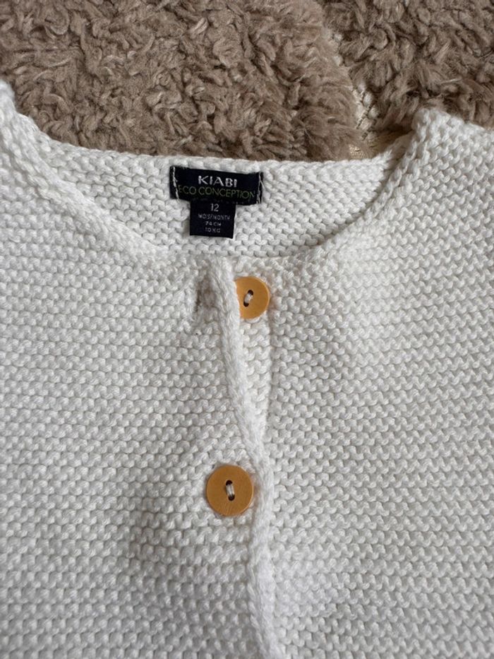 Gilet blanc 12 mois - photo numéro 3