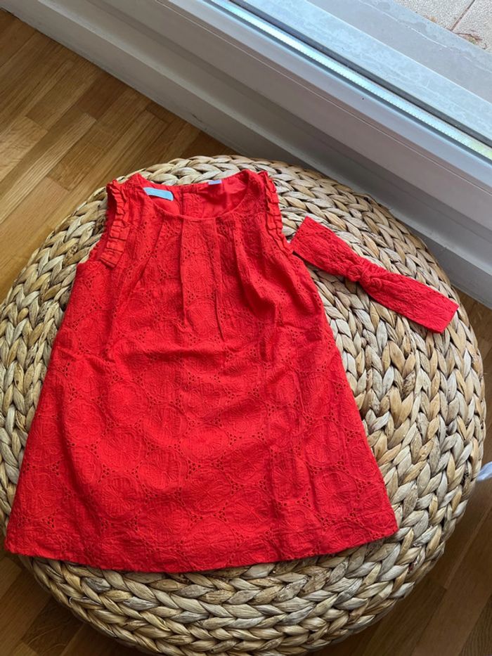 Ensemble Robe Corail et bandeau 18 mois 80cm