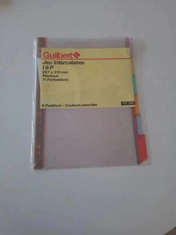 Jeu 6 intercalaires guilbert