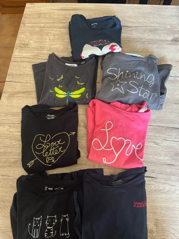 Lot de 7 tee shirt manches longues