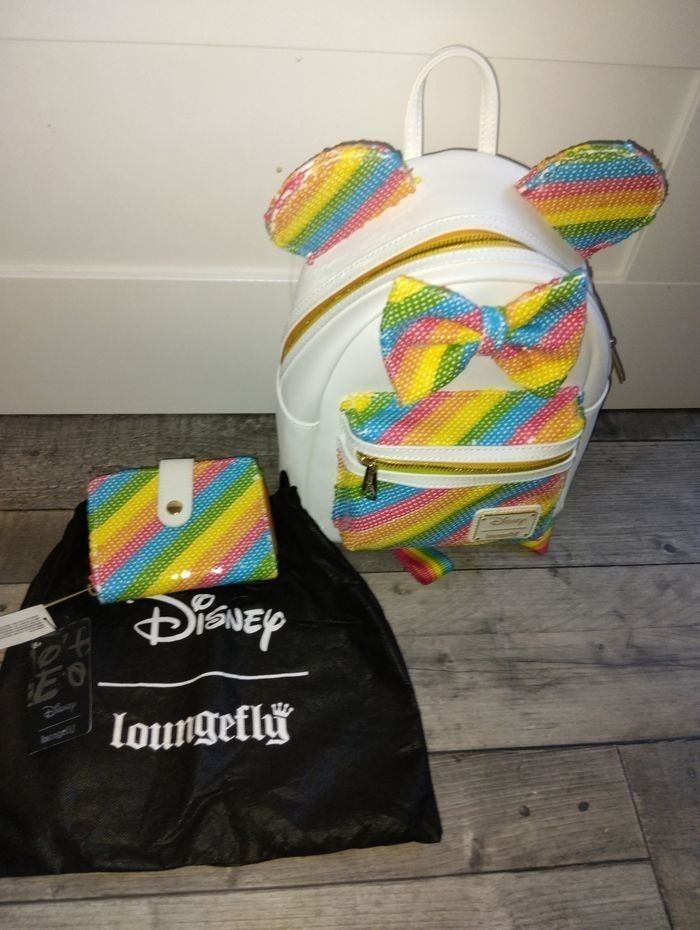 Loungefly sac à dos sequins et porte monnaie