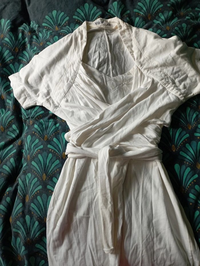Robe drapée blanc