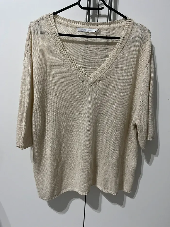 Pull en maille Lauren Vidal doré