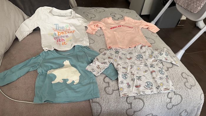 4 hauts manches longues fille 6 mois