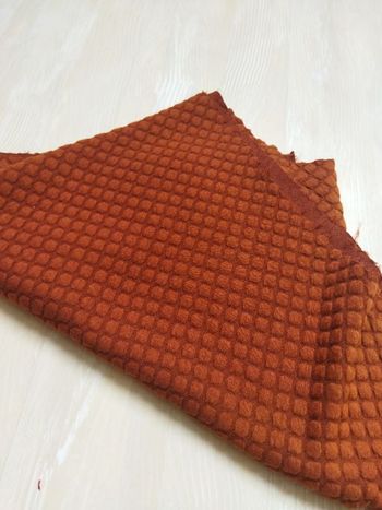 Coupon tissu molleton sweat orange