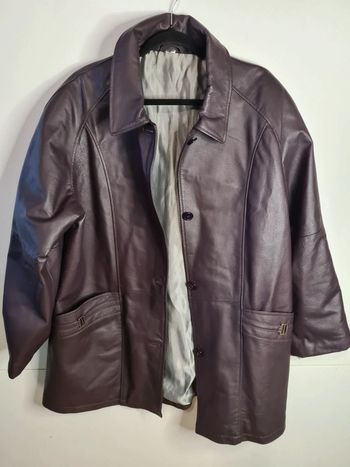 Parka en cuir vintage