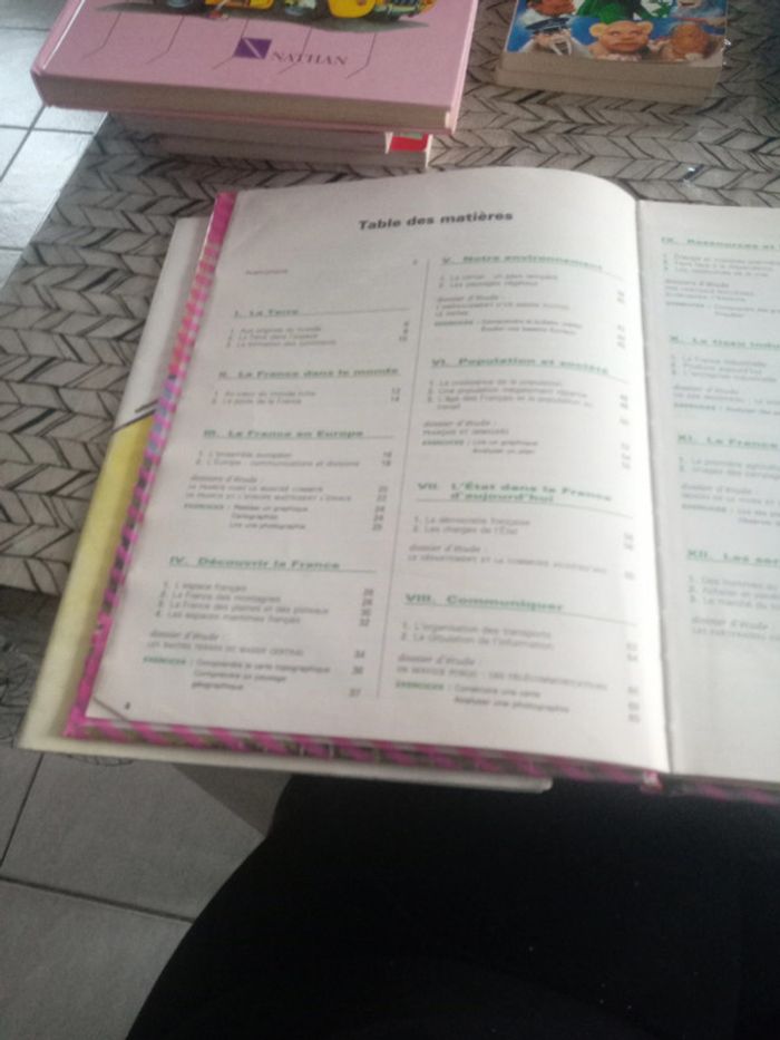 Livre vintage géographie et atlas avec - photo numéro 4