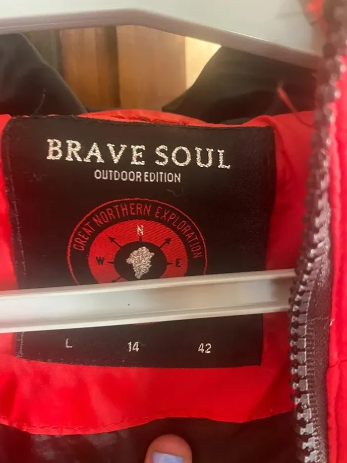 Blouson chaud Brave Soul - Taille 40/L - Rouge éclatant - photo numéro 5