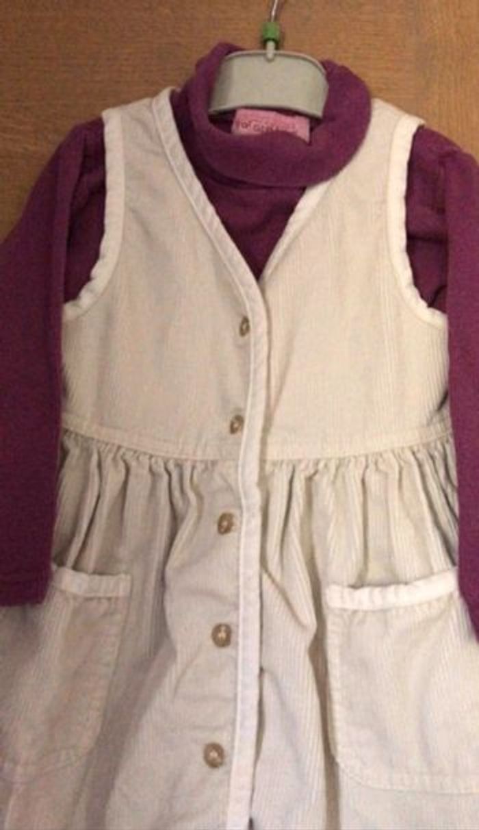 Robe en velours + tee-shirt 2 ans - photo numéro 2