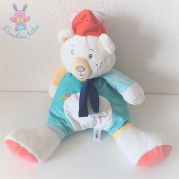 Doudou Ours Mr Paul cachette range-pyjama vert blanc Baby Nat