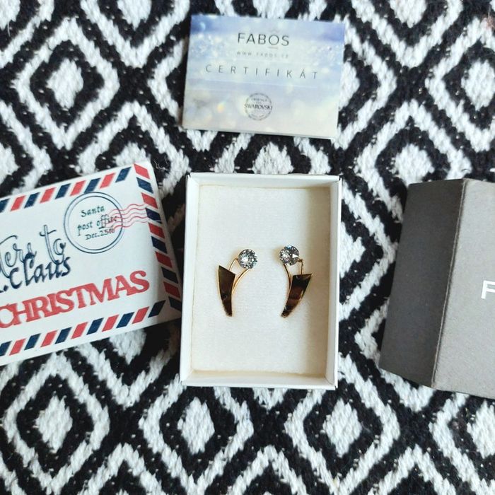 Magnifiques boucles d'oreilles neuves Fabos x Swarovski - photo numéro 2