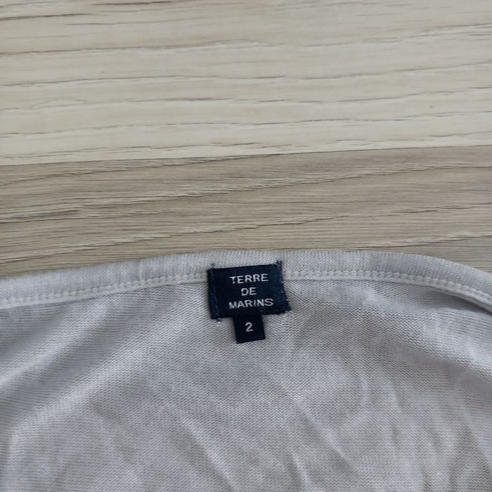 T-shirt femme gris à manches longues Terre de marins taille M - photo numéro 2