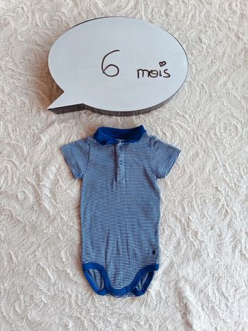 Body manches courtes Garçon 6 mois Petit bateau 100% coton