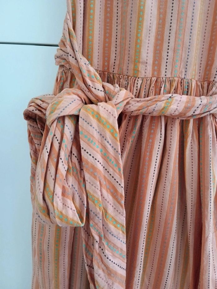 Robe vintage en coton couleur pêche - photo numéro 7